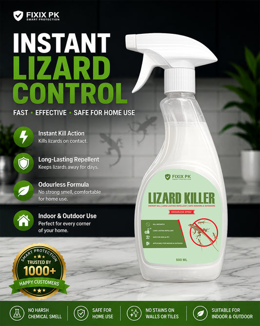 Lizard Killer – Odourless Instant Kill & Long-Lasting Repellent Spray For Indoors & Outdoors | FIXIX PK