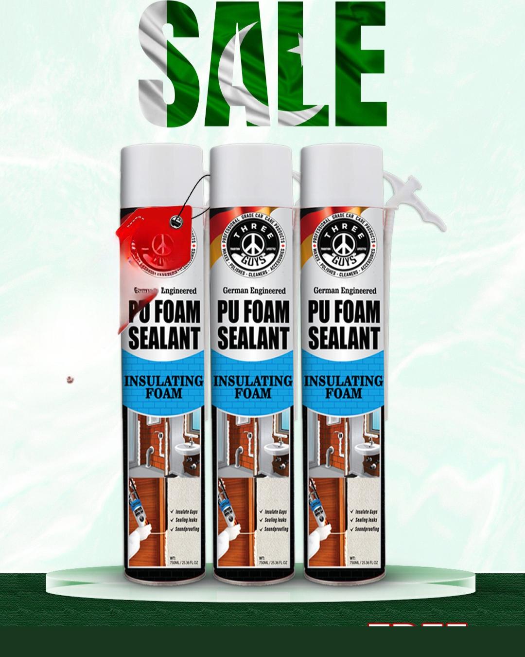 PU Foam Sealant – Premium Insulation & Leak-Proof Solution | THREE GUYS | German Engineered