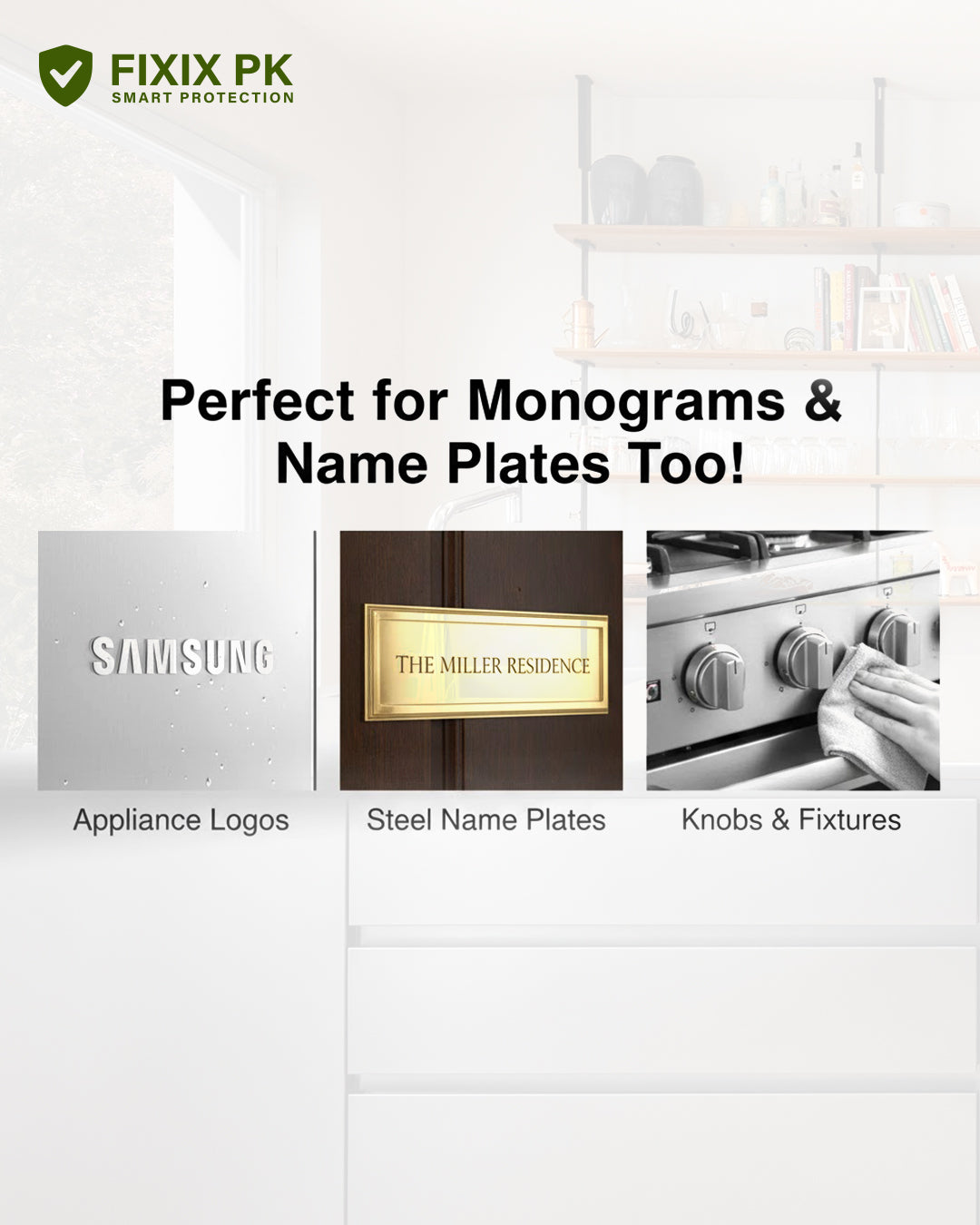 Stainless Steel Cleaner & Polish – Streak-Free Shine for Kitchen Appliances & Surfaces | THREE GUYS | German Engineered