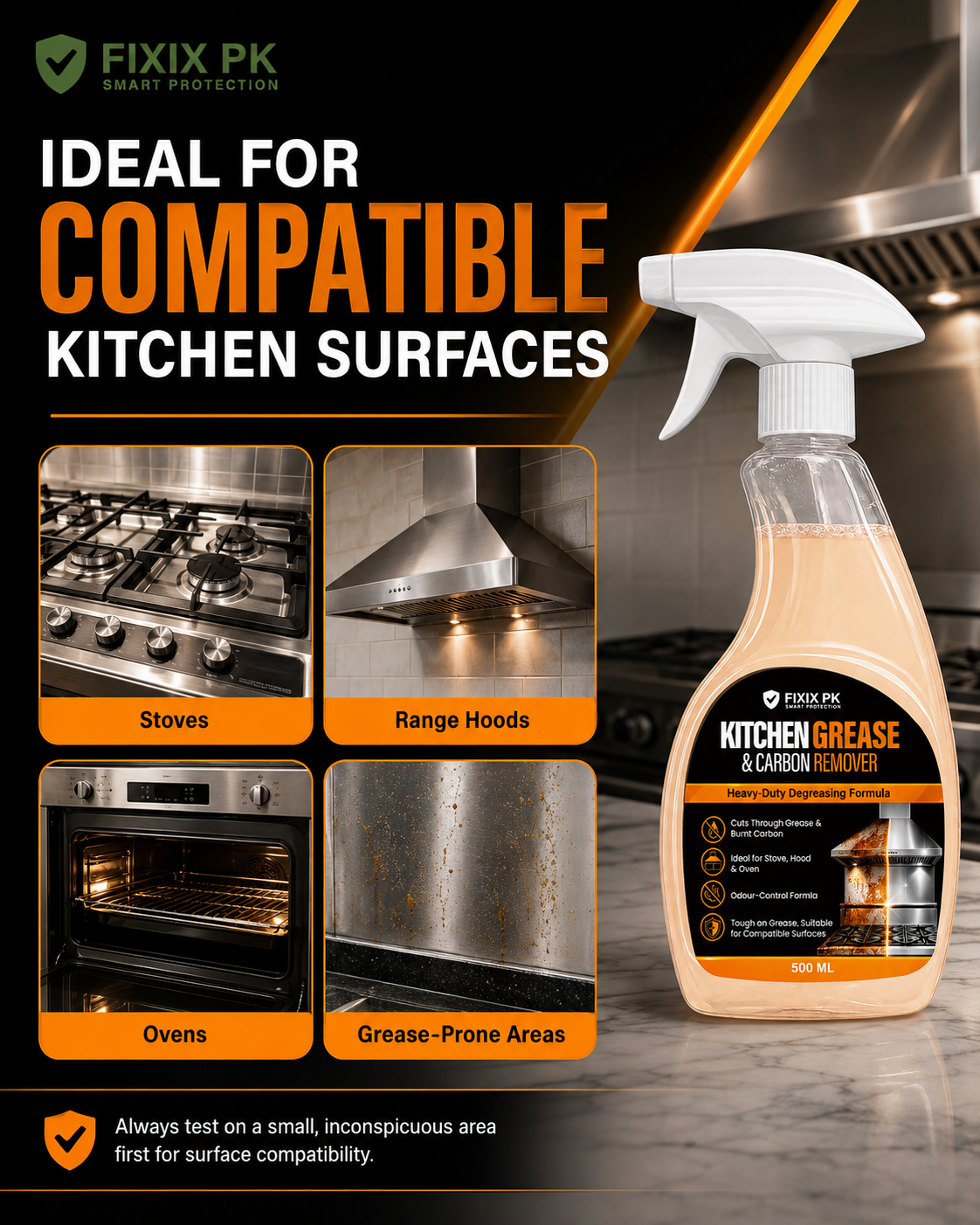 FIXIX PK Kitchen Grease & Carbon Remover