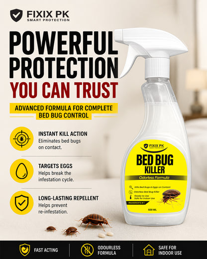 Bed Bug Killer Spray 500ml –  Kills Bed Bugs & Eggs (Indoor Safe) | FIXIX PK