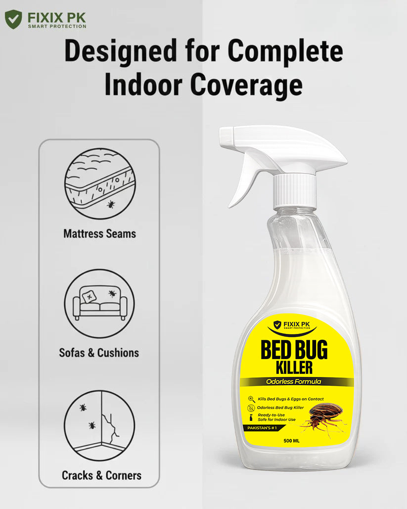 Bed Bug Killer Spray 500ml –  Kills Bed Bugs & Eggs (Indoor Safe) | FIXIX PK
