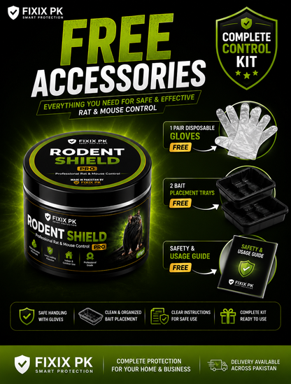 FIXIX PK Rodent Shield Pro Control Kit – Premium Rat & Mouse Control Wax Blocks | 100g