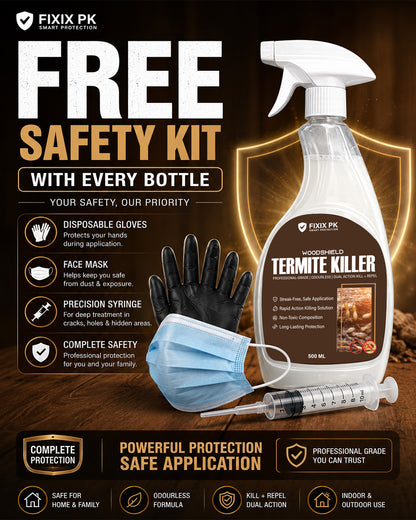 WoodShield Termite Killer – Pakistan’s Professional-Grade Odourless Termite Protection | FIXIX PK