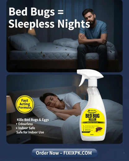 Bed Bug Killer Spray 500ml –  Kills Bed Bugs & Eggs (Indoor Safe) | FIXIX PK