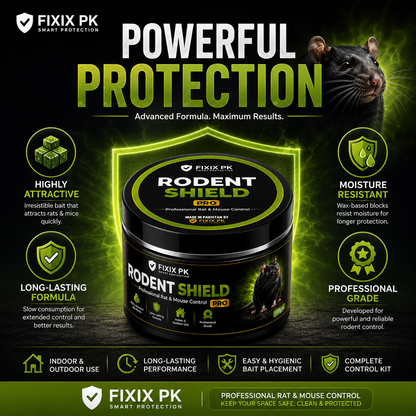 FIXIX PK Rodent Shield Pro Control Kit – Premium Rat & Mouse Control Wax Blocks | 100g