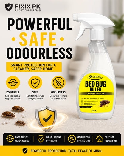 Bed Bug Killer Spray 500ml –  Kills Bed Bugs & Eggs (Indoor Safe) | FIXIX PK