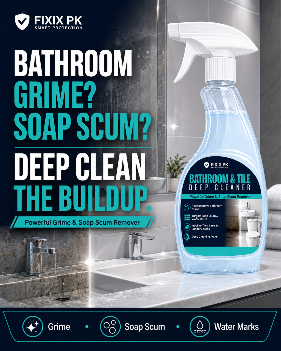 FIXIX PK Bathroom & Tile Deep Cleaner