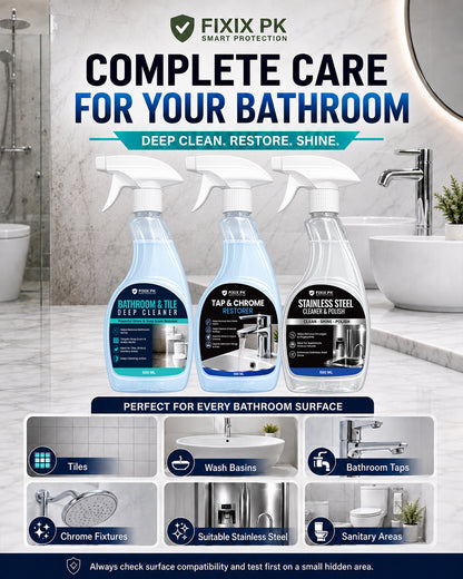 FIXIX PK Bathroom Deep Clean & Shine Kit | 3-Piece Bathroom Cleaning Bundle
