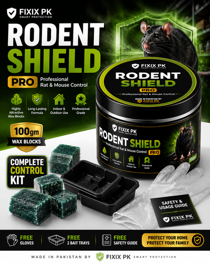 FIXIX PK Rodent Shield Pro Control Kit – Premium Rat & Mouse Control Wax Blocks | 100g