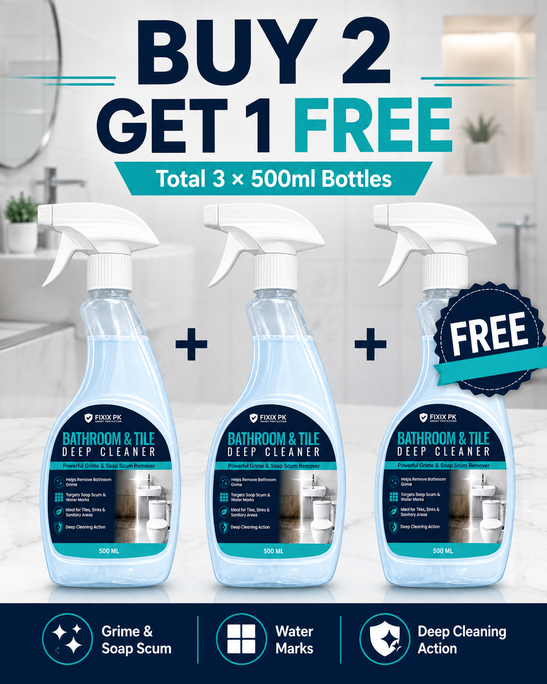 FIXIX PK Bathroom & Tile Deep Cleaner