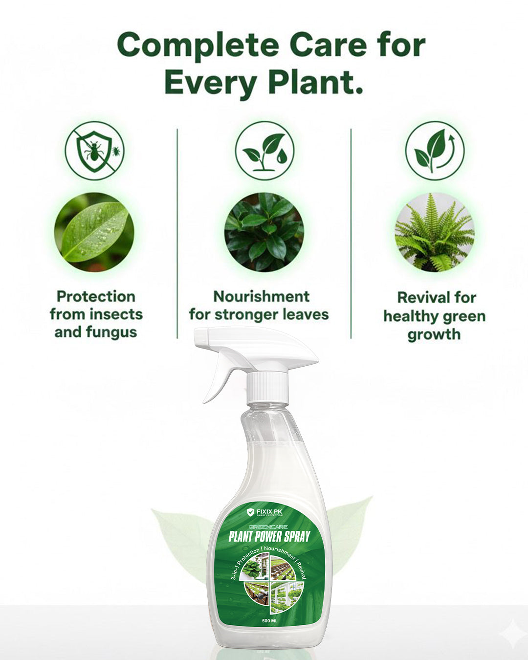 Greencare Plant Power Spray – 3-in-1 Protection, Nourishment & Revival | FIXIX PK