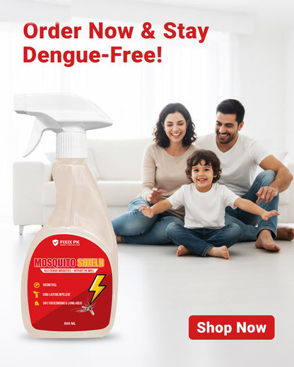 Mosquito Shield – Pakistan’s Professional-Grade Odourless Dengue Mosquito Killer & Repellent | FIXIX PK