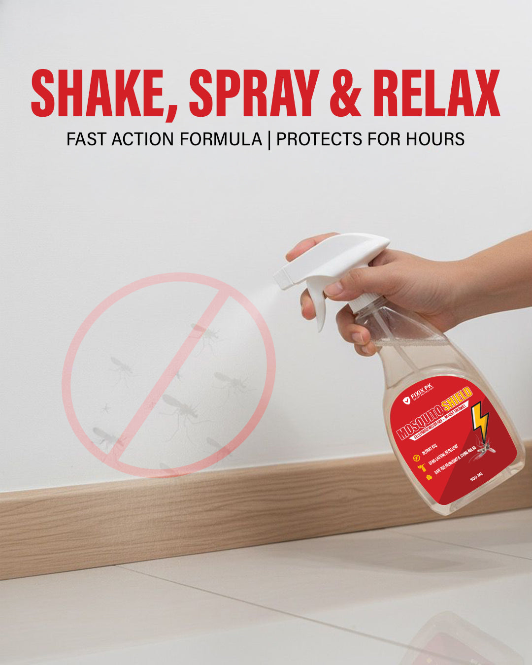 Mosquito Shield – Pakistan’s Professional-Grade Odourless Dengue Mosquito Killer & Repellent | FIXIX PK