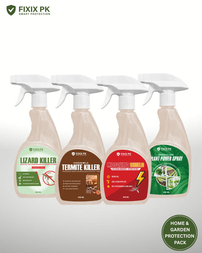 FIXIX PK Complete Home & Garden Protection Pack  Pest Control + 3-in-1 Plant Care Spray Kit