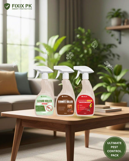 FIXIX PK Ultimate Pest Control Pack  Odourless Termite, Mosquito & Lizard Killer Kit