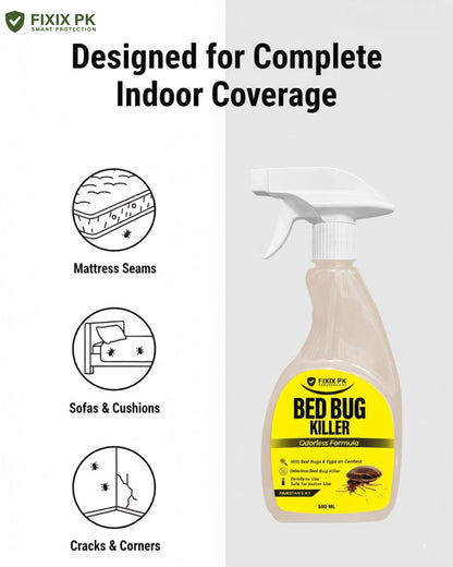 Bed Bug Killer Spray 500ml – Odorless, Kills Bed Bugs & Eggs (Indoor Safe) | FIXIX PK