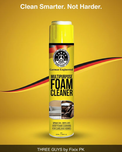 Multipurpose Foam Cleaner 650ml – Car & Home Deep-Clean Spray | THREE GUYS | German Engineered
