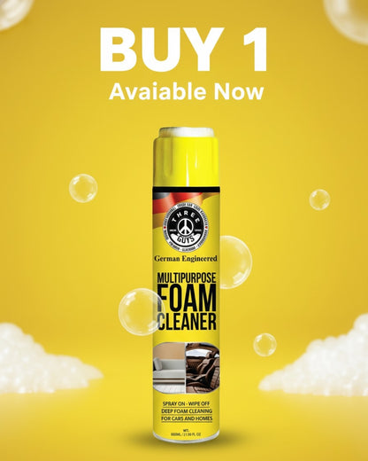 Multipurpose Foam Cleaner 650ml – Car & Home Deep-Clean Spray | THREE GUYS | German Engineered