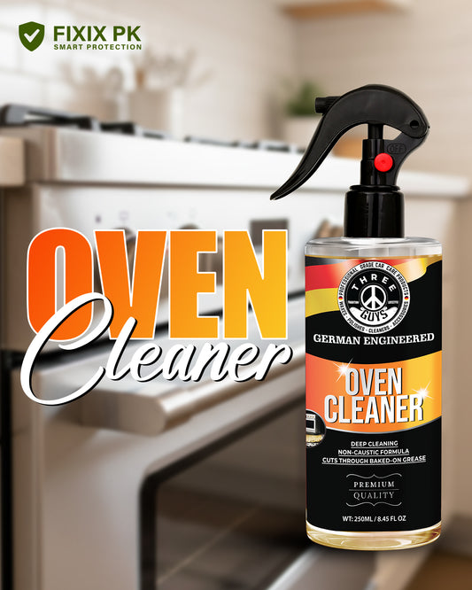 Oven Cleaner – Heavy-Duty Grease & Burnt Stain Remover for Ovens & Grills  | THREE GUYS | German Engineered