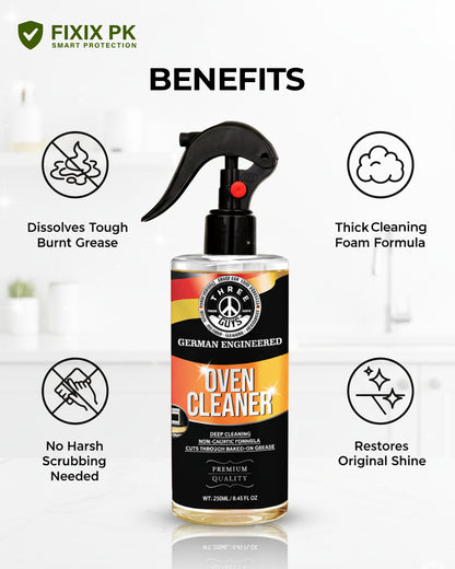 Oven Cleaner – Heavy-Duty Grease & Burnt Stain Remover for Ovens & Grills  | THREE GUYS | German Engineered
