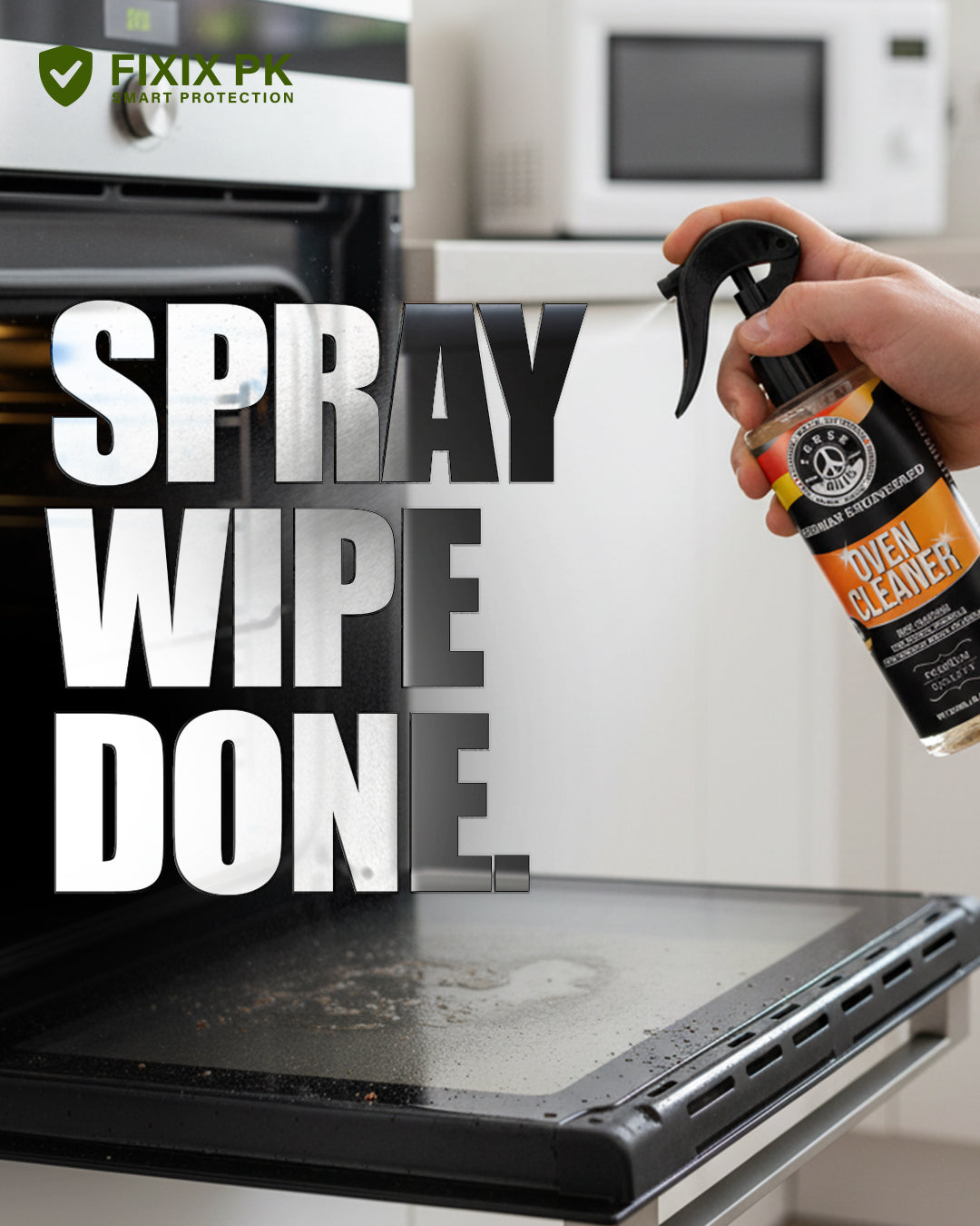 Oven Cleaner – Heavy-Duty Grease & Burnt Stain Remover for Ovens & Grills  | THREE GUYS | German Engineered