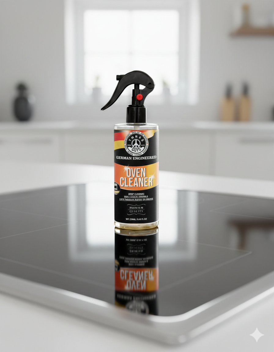 Oven Cleaner – Heavy-Duty Grease & Burnt Stain Remover for Ovens & Grills  | THREE GUYS | German Engineered