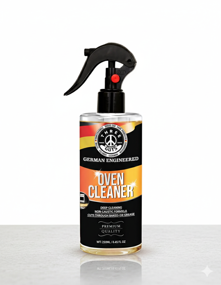 Oven Cleaner – Heavy-Duty Grease & Burnt Stain Remover for Ovens & Grills  | THREE GUYS | German Engineered
