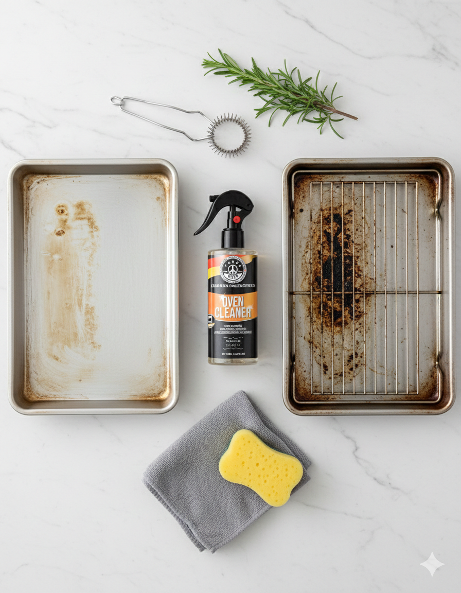 Oven Cleaner – Heavy-Duty Grease & Burnt Stain Remover for Ovens & Grills  | THREE GUYS | German Engineered