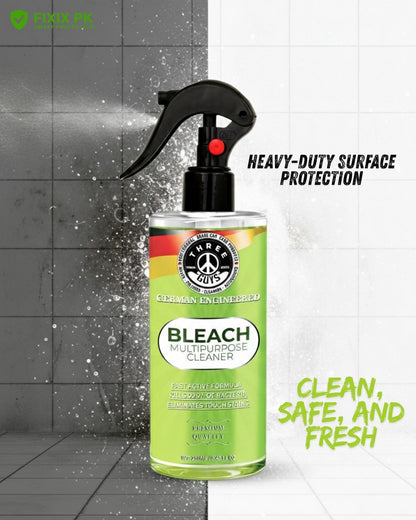 Bleach Multipurpose Cleaner – Powerful Stain, Mold & Germ Removal Formula | THREE GUYS | German Engineered