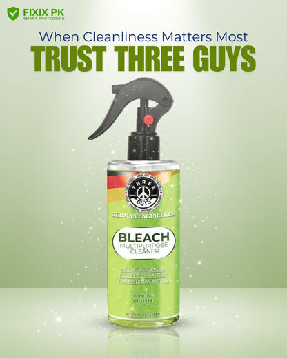 Bleach Multipurpose Cleaner – Powerful Stain, Mold & Germ Removal Formula | THREE GUYS | German Engineered