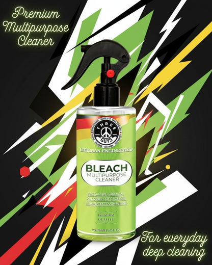 Bleach Multipurpose Cleaner – Powerful Stain, Mold & Germ Removal Formula | THREE GUYS | German Engineered