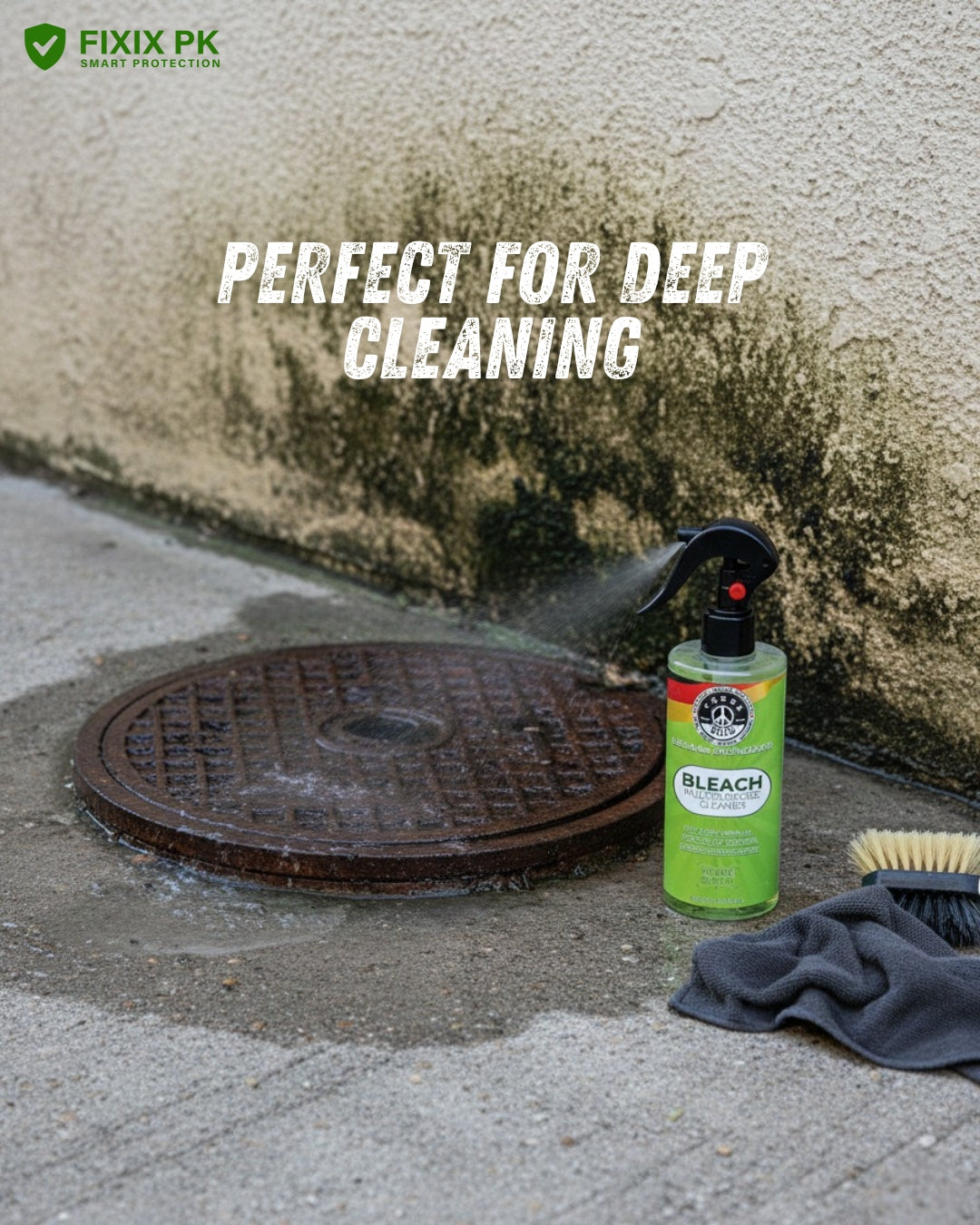 Bleach Multipurpose Cleaner – Powerful Stain, Mold & Germ Removal Formula | THREE GUYS | German Engineered