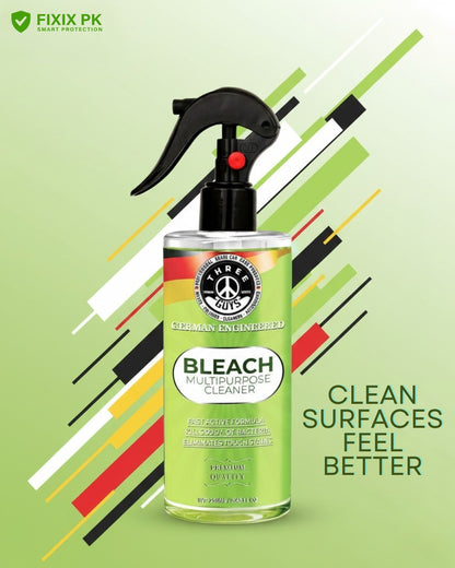 Bleach Multipurpose Cleaner – Powerful Stain, Mold & Germ Removal Formula | THREE GUYS | German Engineered
