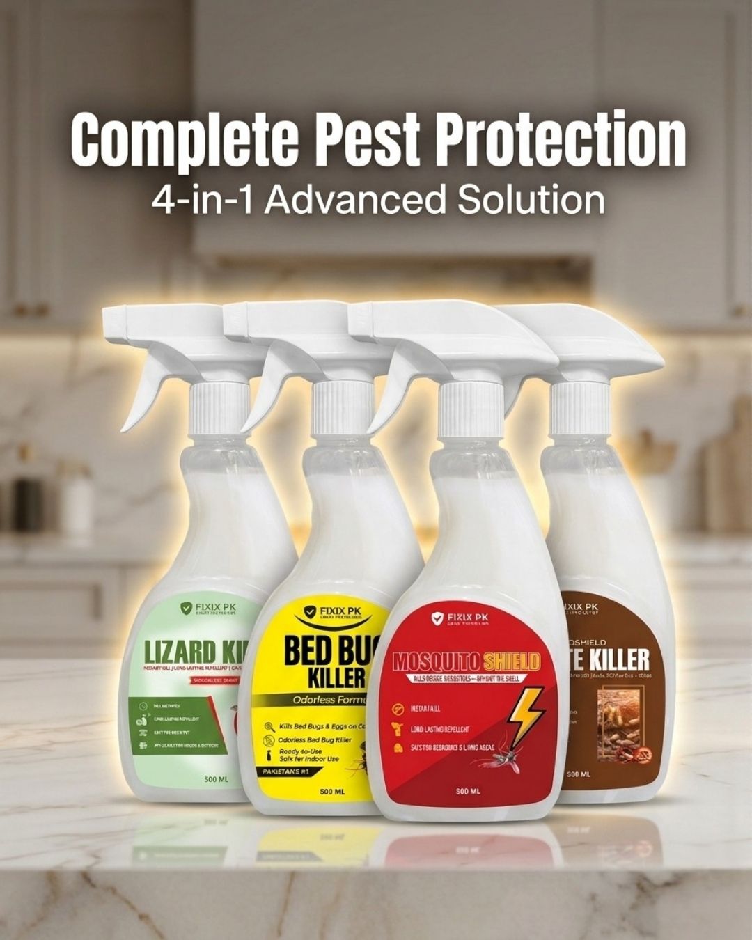 FIXIX PK Advanced Home Pest Control Pack – Complete Indoor Pest Solution