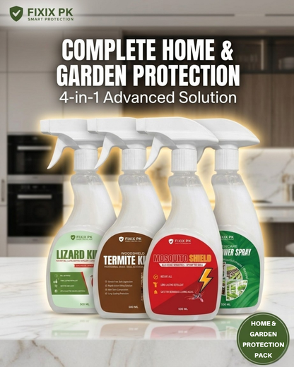 FIXIX PK Complete Home & Garden Protection Pack  Pest Control + 3-in-1 Plant Care Spray Kit