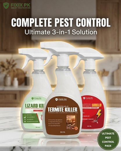 FIXIX PK Ultimate Pest Control Pack  Odourless Termite, Mosquito & Lizard Killer Kit