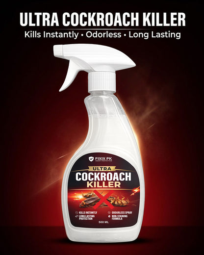Ultra Cockroach Killer Spray 500ml – Kills Cockroaches & Eggs (Odorless Formula) | FIXIX PK
