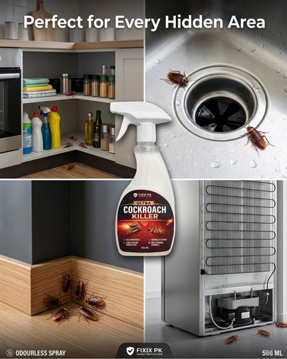 Ultra Cockroach Killer Spray 500ml – Kills Cockroaches & Eggs (Odorless Formula) | FIXIX PK