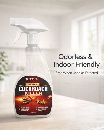 Ultra Cockroach Killer Spray 500ml – Kills Cockroaches & Eggs (Odorless Formula) | FIXIX PK