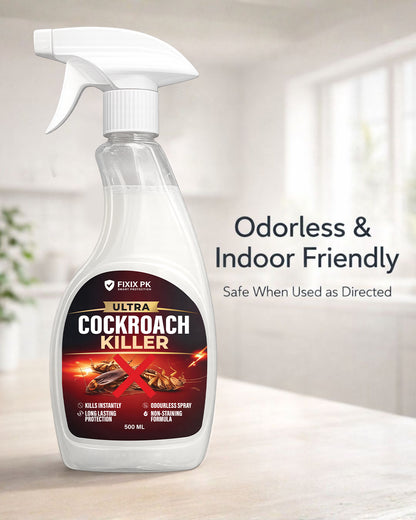 Ultra Cockroach Killer Spray 500ml – Kills Cockroaches & Eggs (Odorless Formula) | FIXIX PK