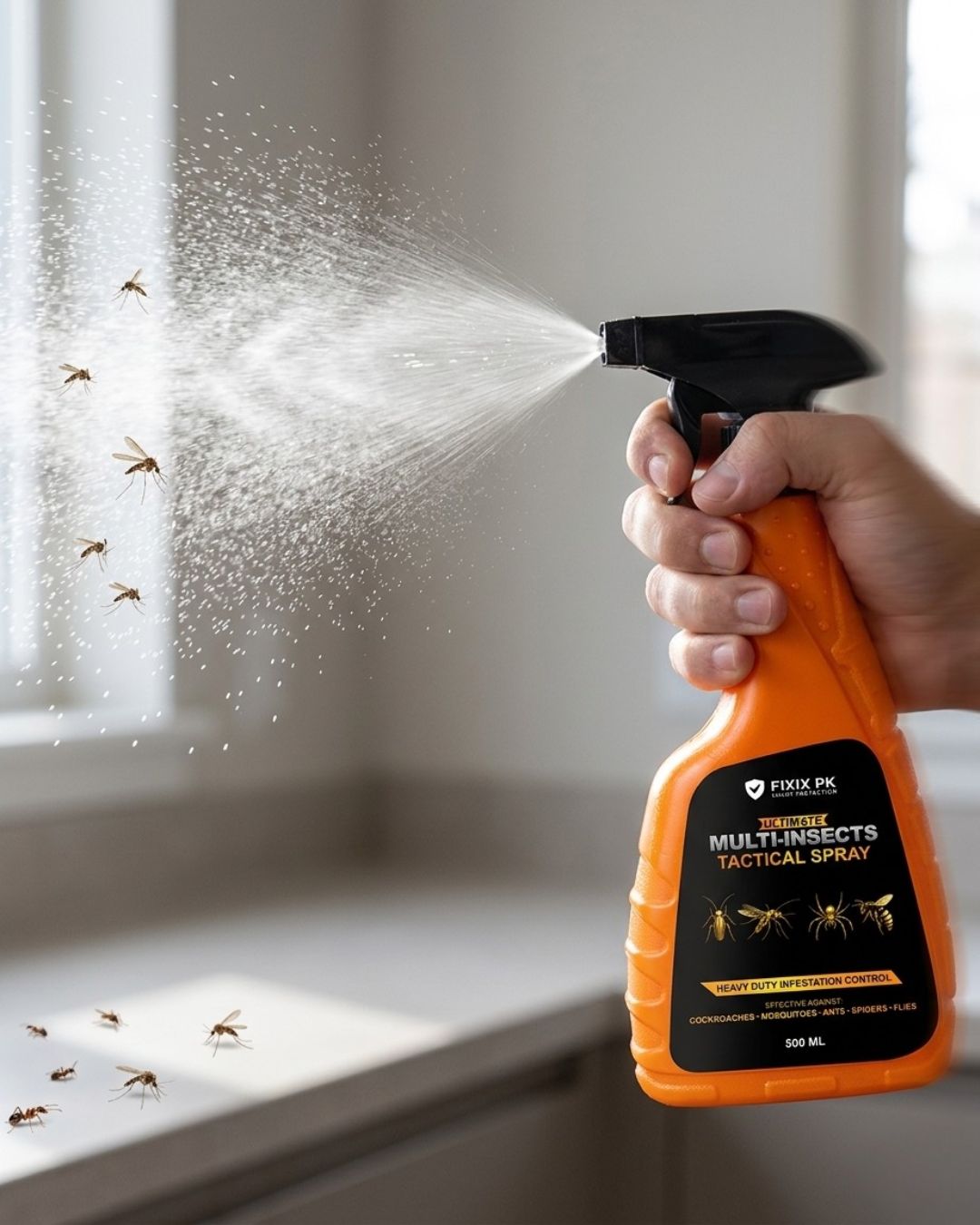 Ultimate Multi‑Insects Tactical Spray – 500ml | FIXIX PK (Kills Cockroaches, Mosquitoes, Ants, Spiders & Flies)
