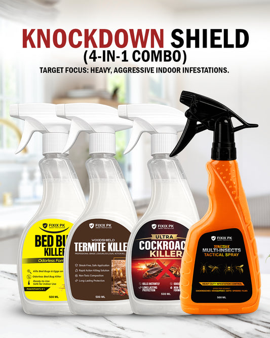 FIXIX PK Tactical Knockdown Shield Pest Control Kit | 4-in-1 Home Protection Combo