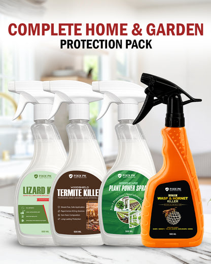 FIXIX PK Complete Home & Garden Protection Pack | 4-in-1 Pest Control Bundle