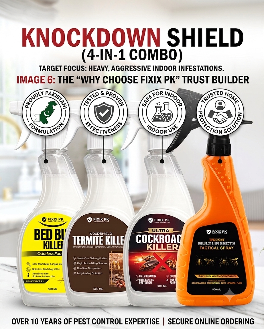 FIXIX PK Tactical Knockdown Shield Pest Control Kit | 4-in-1 Home Protection Combo