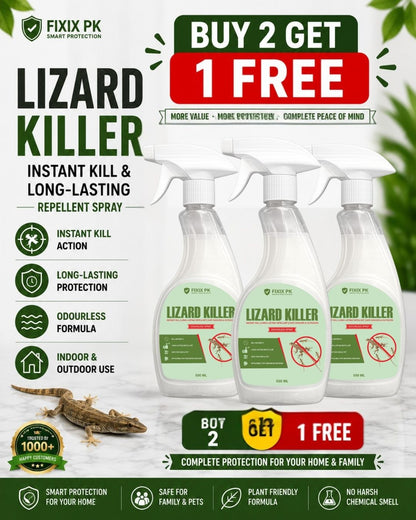 Lizard Killer – Odourless Instant Kill & Long-Lasting Repellent Spray For Indoors & Outdoors | FIXIX PK