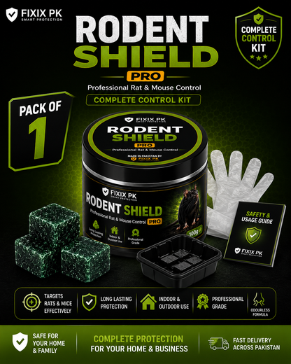 FIXIX PK Rodent Shield Pro Control Kit – Premium Rat & Mouse Control Wax Blocks | 100g