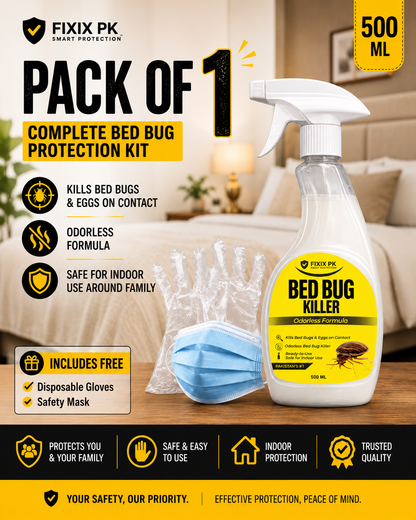 Bed Bug Killer Spray 500ml –  Kills Bed Bugs & Eggs (Indoor Safe) | FIXIX PK