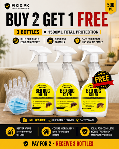 Bed Bug Killer Spray 500ml –  Kills Bed Bugs & Eggs (Indoor Safe) | FIXIX PK