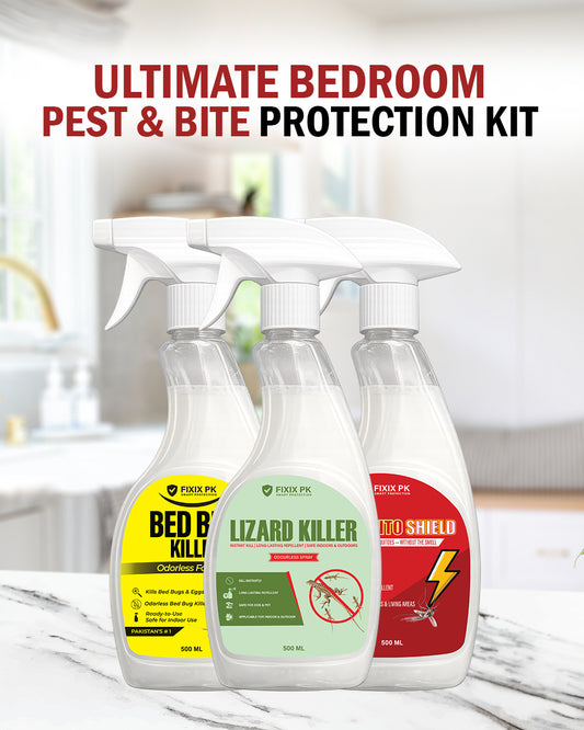 FIXIX PK Ultimate Bedroom Pest & Bite Protection Kit | 3-in-1 Sleeping Area Protection Bundle